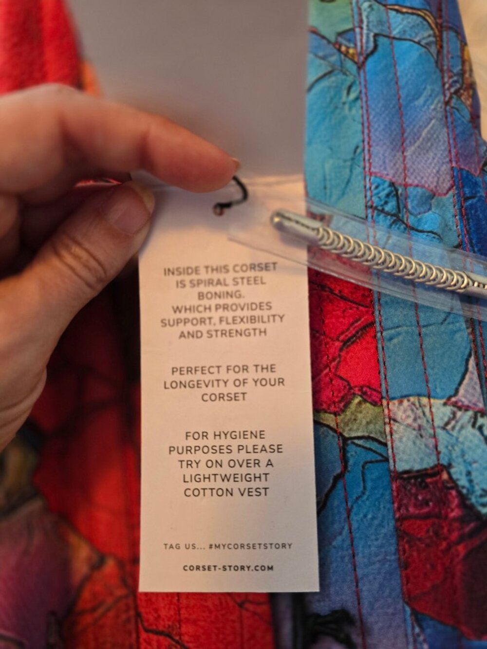 Corset Story 20" Watercolor Multicolor Under bust Corset - Picture 4 of 4